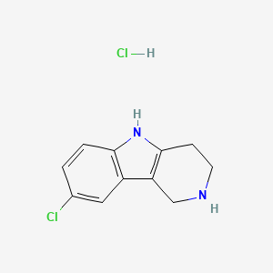 molecular formula C11H12Cl2N2 B1521420 8-Chloro-2,3,4,5-tetrahydro-1H-pyrido[4,3-b]indole hydrochloride CAS No. 1185304-76-0