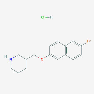 3-{[(6-Bromo-2-naphthyl)oxy]methyl}piperidine hydrochloride