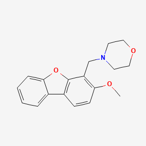 molecular formula C18H19NO3 B15214258 3-Methoxy-4-morpholinomethyldibenzofuran CAS No. 42840-16-4