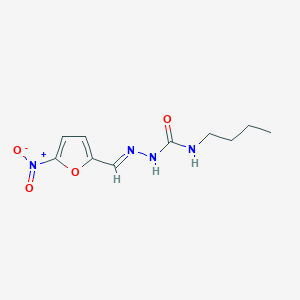 molecular formula C10H14N4O4 B15214268 N-butyl-2-((5-nitrofuran-2-yl)methylene)hydrazinecarboxamide 