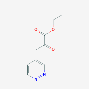 molecular formula C9H10N2O3 B15214274 Ethyl 2-oxo-3-(pyridazin-4-yl)propanoate CAS No. 90557-97-4