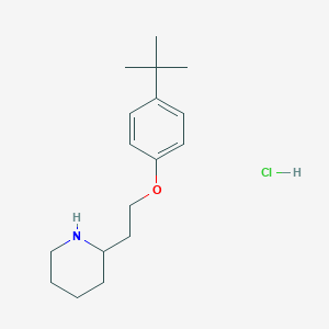 molecular formula C17H28ClNO B1521428 2-{2-[4-(tert-Butyl)phenoxy]ethyl}piperidine hydrochloride CAS No. 1185302-26-4