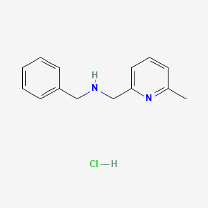 molecular formula C14H17ClN2 B1521430 Benzyl-(6-methyl-pyridin-2-ylmethyl)-amine hydrochloride CAS No. 1185293-34-8