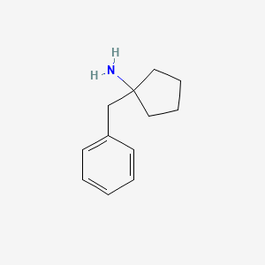 molecular formula C12H17N B15214333 Cyclopentanamine, 1-(phenylmethyl)- CAS No. 19165-95-8