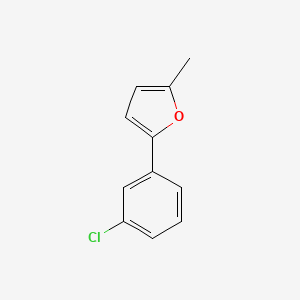 molecular formula C11H9ClO B15214396 2-(3-Chlorophenyl)-5-methylfuran CAS No. 918299-51-1