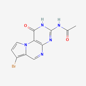 molecular formula C11H8BrN5O2 B15214421 N-(7-Bromo-1-oxo-1,4-dihydropyrrolo[1,2-f]pteridin-3-yl)acetamide CAS No. 113001-91-5