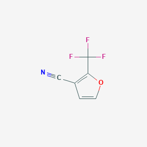 molecular formula C6H2F3NO B15214477 2-(Trifluoromethyl)furan-3-carbonitrile 