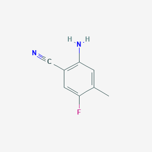 molecular formula C8H7FN2 B1521448 2-Amino-5-fluoro-4-methylbenzonitrile CAS No. 916514-05-1