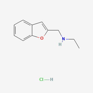 molecular formula C11H14ClNO B1521452 (1-Benzofuran-2-ylmethyl)(ethyl)amine hydrochloride CAS No. 92367-51-6