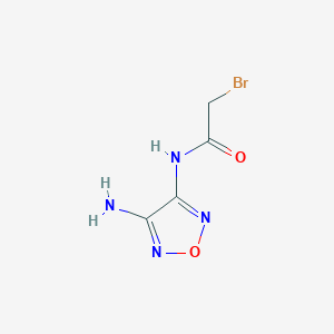 molecular formula C4H5BrN4O2 B15214549 N-(4-Amino-1,2,5-oxadiazol-3-yl)-2-bromoacetamide CAS No. 497224-40-5
