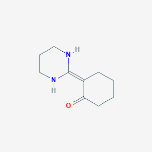 molecular formula C10H16N2O B15214561 Cyclohexanone, 2-(tetrahydro-2(1H)-pyrimidinylidene)- CAS No. 108816-09-7
