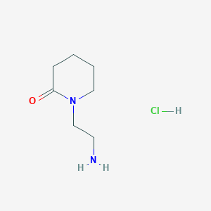 molecular formula C7H15ClN2O B1521462 1-(2-Aminoethyl)piperidin-2-one hydrochloride CAS No. 1187465-46-8