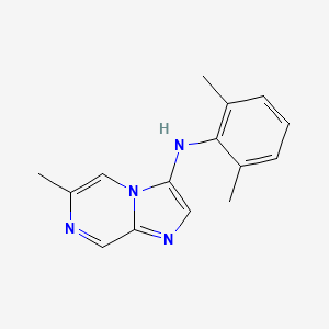 molecular formula C15H16N4 B15214632 N-(2,6-Dimethylphenyl)-6-methylimidazo[1,2-a]pyrazin-3-amine CAS No. 823806-65-1