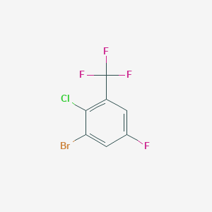 molecular formula C7H2BrClF4 B1521466 3-溴-2-氯-5-氟苯三氟甲基 CAS No. 1027511-98-3