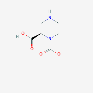 molecular formula C10H18N2O4 B152147 (R)-1-Boc-哌嗪-2-羧酸 CAS No. 278788-60-6