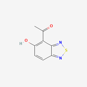 molecular formula C8H6N2O2S B15214708 Ethanone, 1-(5-hydroxy-2,1,3-benzothiadiazol-4-yl)- CAS No. 120893-39-2