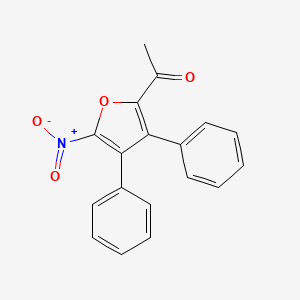 molecular formula C18H13NO4 B15214712 3,4-Diphenyl-5-nitro-2-acetylfuran CAS No. 52101-49-2