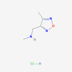 molecular formula C5H10ClN3O B1521473 Methyl-(4-methyl-furazan-3-ylmethyl)-amine hydrochloride CAS No. 1185300-17-7