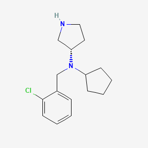 molecular formula C16H23ClN2 B15214742 (3S)-N-[(2-chlorophenyl)methyl]-N-cyclopentylpyrrolidin-3-amine CAS No. 820979-79-1