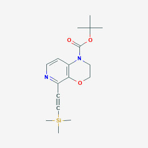 tert-Butyl 5-((trimethylsilyl)ethynyl)-2,3-dihydro-1H-pyrido[3,4-b][1,4]oxazine-1-carboxylate