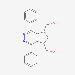 molecular formula C21H20N2O2 B15214791 (1,4-Diphenyl-6,7-dihydro-5H-cyclopenta[d]pyridazine-5,7-diyl)dimethanol CAS No. 839712-77-5