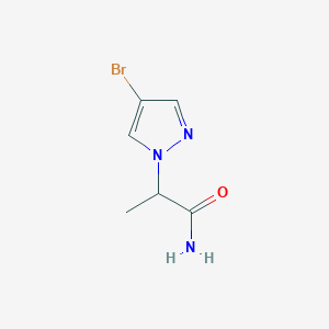 molecular formula C6H8BrN3O B1521480 2-(4-bromo-1H-pyrazol-1-yl)propanamide CAS No. 1183357-58-5
