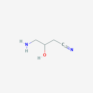 molecular formula C4H8N2O B15214827 4-Amino-3-hydroxybutanenitrile CAS No. 44595-48-4