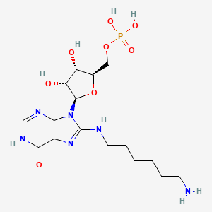 molecular formula C16H27N6O8P B15214860 Ahximp CAS No. 75204-34-1