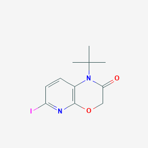 molecular formula C11H13IN2O2 B1521487 1-tert-Butyl-6-iodo-1H-pyrido[2,3-b][1,4]oxazin-2(3H)-one CAS No. 1203499-26-6