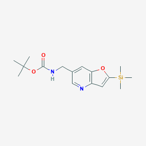molecular formula C16H24N2O3Si B1521488 tert-Butyl (2-(trimethylsilyl)furo[3,2-b]pyridin-6-yl)methylcarbamate CAS No. 1188996-58-8