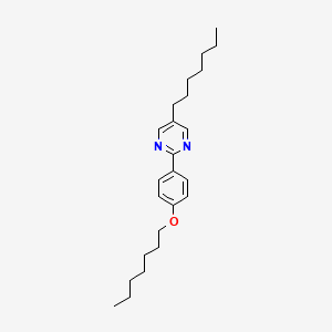 molecular formula C24H36N2O B15214882 5-Heptyl-2-(4-(heptyloxy)phenyl)pyrimidine CAS No. 57202-38-7