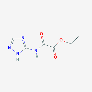 molecular formula C6H8N4O3 B15214937 ethyl 2H-1,2,4-triazol-3-ylcarbamoylformate CAS No. 13581-64-1