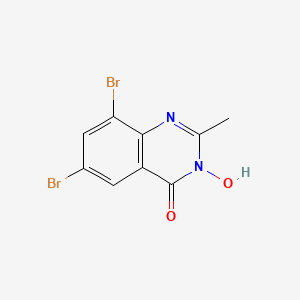 molecular formula C9H6Br2N2O2 B15214948 6,8-Dibromo-3-hydroxy-2-methylquinazolin-4(3H)-one CAS No. 103718-93-0