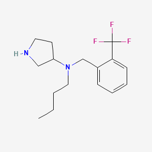 molecular formula C16H23F3N2 B15214991 N-Butyl-N-{[2-(trifluoromethyl)phenyl]methyl}pyrrolidin-3-amine CAS No. 820984-59-6