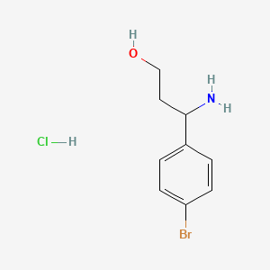molecular formula C9H13BrClNO B1521508 3-Amino-3-(4-bromophenyl)propan-1-ol hydrochloride CAS No. 1159824-49-3