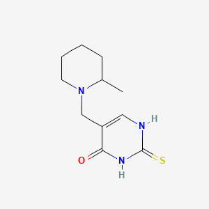 molecular formula C11H17N3OS B15215107 5-(2-Methylpiperidino)methyl-2-thiouracil CAS No. 89665-73-6