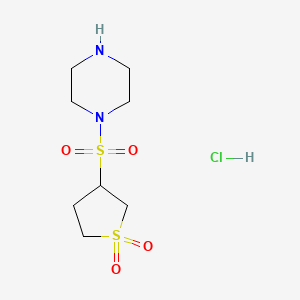 3-(Piperazine-1-sulfonyl)-1lambda6-thiolane-1,1-dione hydrochloride
