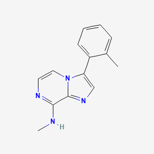 molecular formula C14H14N4 B15215148 N-Methyl-3-(2-methylphenyl)imidazo[1,2-a]pyrazin-8-amine CAS No. 787590-92-5