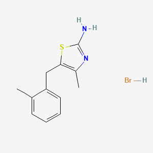 4-Methyl-5-[(2-methylphenyl)methyl]-1,3-thiazol-2-amine hydrobromide