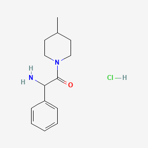 molecular formula C14H21ClN2O B1521519 2-Amino-1-(4-methylpiperidin-1-yl)-2-phenylethan-1-one hydrochloride CAS No. 1214125-86-6