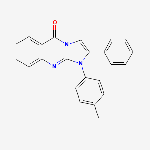 molecular formula C23H17N3O B15215201 2-phenyl-1-(p-tolyl)imidazo[2,1-b]quinazolin-5(1H)-one CAS No. 62481-20-3