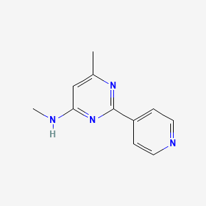 molecular formula C11H12N4 B15215233 N,6-Dimethyl-2-(pyridin-4-yl)pyrimidin-4-amine CAS No. 61310-50-7