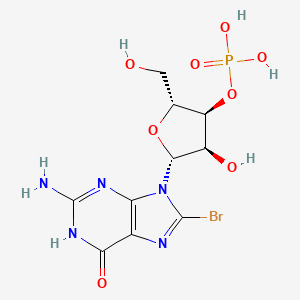 molecular formula C10H13BrN5O8P B15215260 8-Bromo-3'-guanylic acid CAS No. 86808-63-1