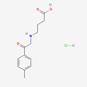 molecular formula C13H18ClNO3 B1521531 4-{[2-(4-Methylphenyl)-2-oxoethyl]amino}butanoic acid hydrochloride CAS No. 1193389-37-5