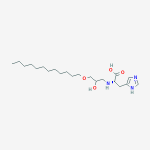 molecular formula C21H39N3O4 B15215333 N-[3-(Dodecyloxy)-2-hydroxypropyl]-L-histidine CAS No. 731860-79-0