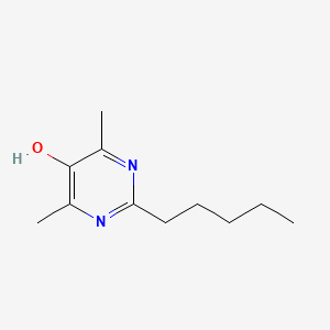 molecular formula C11H18N2O B15215348 4,6-Dimethyl-2-pentylpyrimidin-5-OL CAS No. 88070-35-3