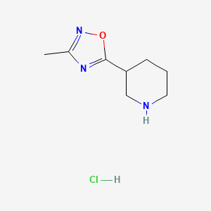 3-(3-Methyl-1,2,4-oxadiazol-5-yl)piperidine hydrochloride