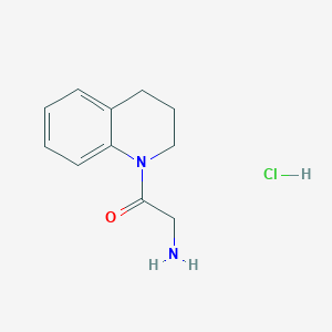molecular formula C11H15ClN2O B1521544 2-Amino-1-(1,2,3,4-tetrahydroquinolin-1-yl)ethan-1-one hydrochloride CAS No. 1210489-39-6