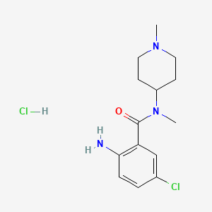 2-amino-5-chloro-N-methyl-N-(1-methylpiperidin-4-yl)benzamide hydrochloride