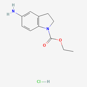 ethyl 5-amino-2,3-dihydro-1H-indole-1-carboxylate hydrochloride